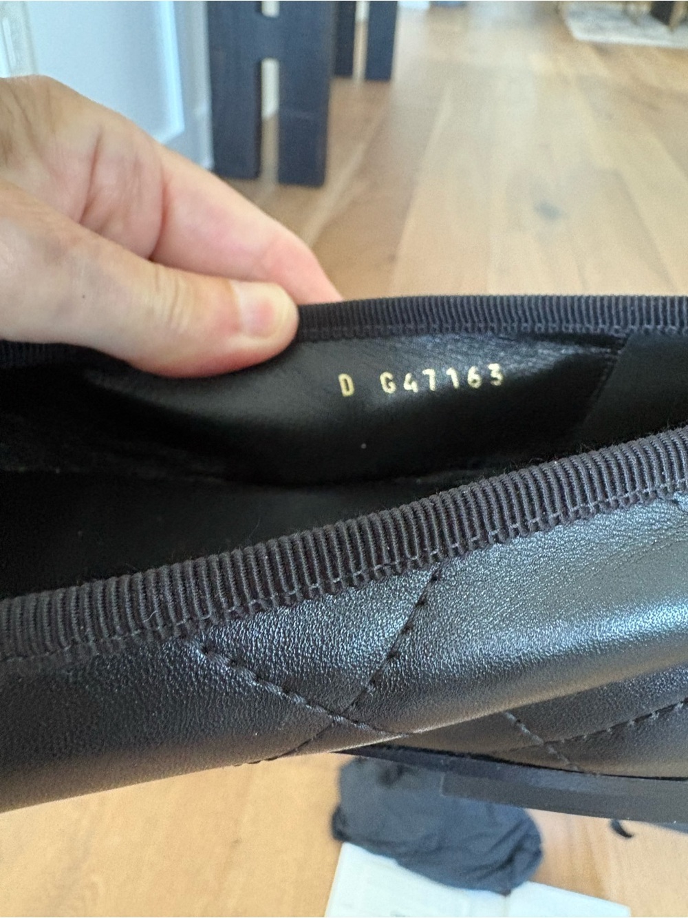 Chanel Cambon 2026 Quilted Black Ballet Flats With White CC Logo - Picture 12 of 14